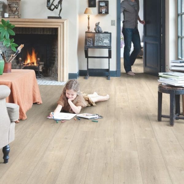 QUICK-STEP Impressive 19x138 Rovere beige taglio sega - immagine 2