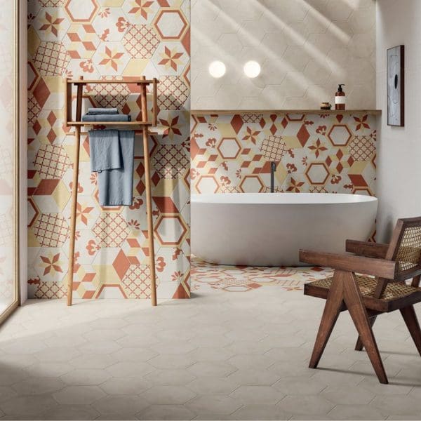 MARCA CORONA Terra.Art 25x21,6 Bianco esagona - immagine 2
