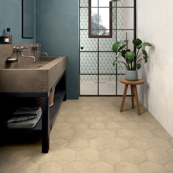 MARCA CORONA Terra.Art 25x21,6 Crema esagona - immagine 3