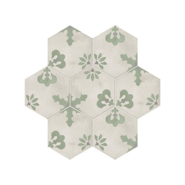 MARCA CORONA Terra.Art 25x21,6 Giglio Sabbia/Menta esagona - immagine 2