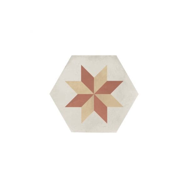 MARCA CORONA Terra.Art 25x21,6 Stella Tramonto/Crema esagona